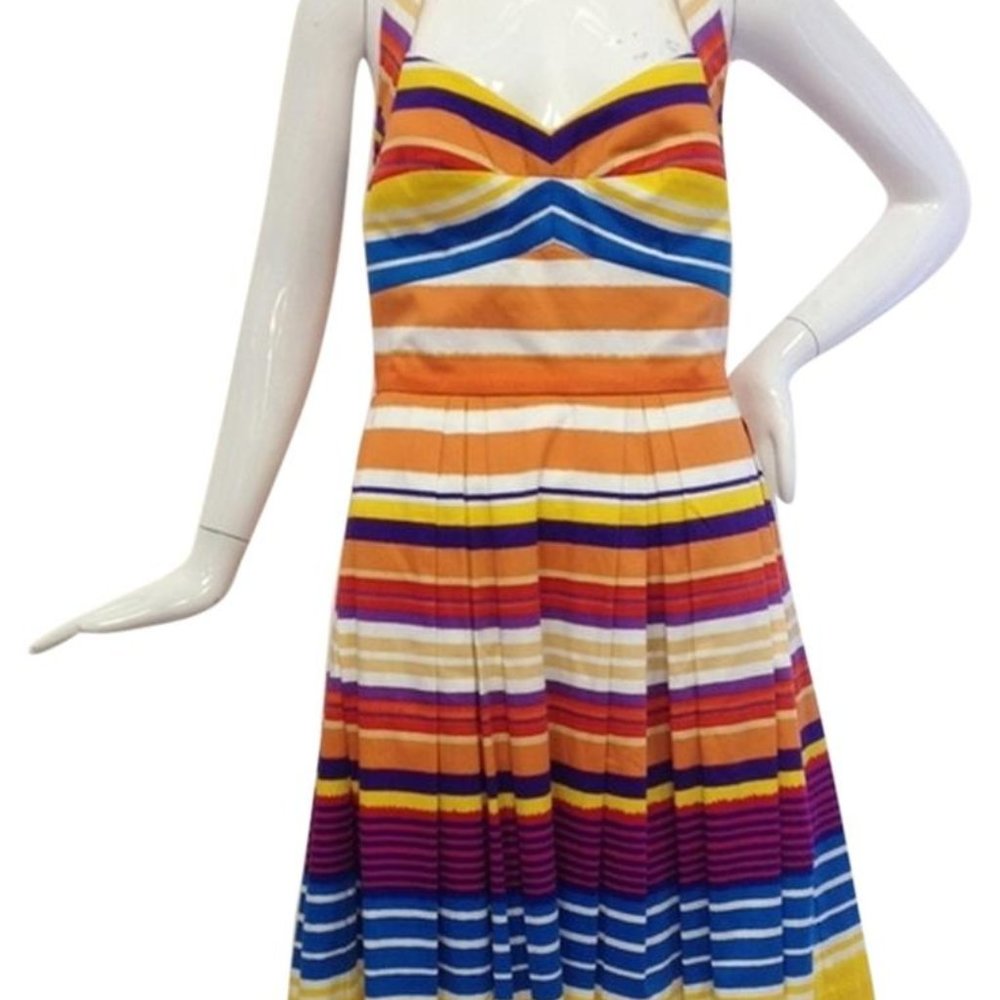 Calvin Klein Rainbow Stripe Dress NEW WITH TAGS